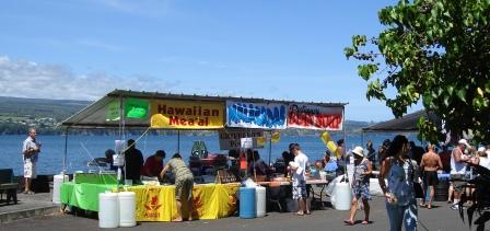Food stands in Hilo Hawaii